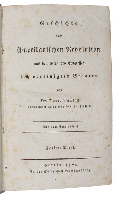 Geschichte der Amerikanischen Revolution aus den Acten des Congresses der vereinigten Staaten. 4 vols. (photo 3)