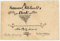 Manuscript Bookplate with Calligraphy Decoration - Samuel B Stilwell's Book