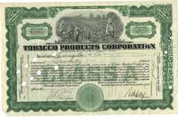 tobacco products corporation stock certificate Tobacco Products Corporation stock certificate