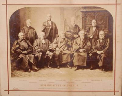 OVERSIZE PHOTOGRAPH: GROUP PORTRAIT OF SUPREME COURT JUSTICES, 1882