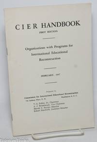 CIER Handbook. Organizations with Programs for International Educational Reconstruction