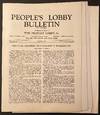 People's Lobby Bulletin [eight issues]