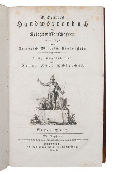 Handwörterbuch der Kriegswissenschaften übersetzt von Friedrich Wilhelm Kratzenstein. Ganz umgearbeitet von Franz Karl Schleicher. 2 vols. (photo 2)