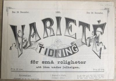 Varietétidning för små roligheter att läsa under…