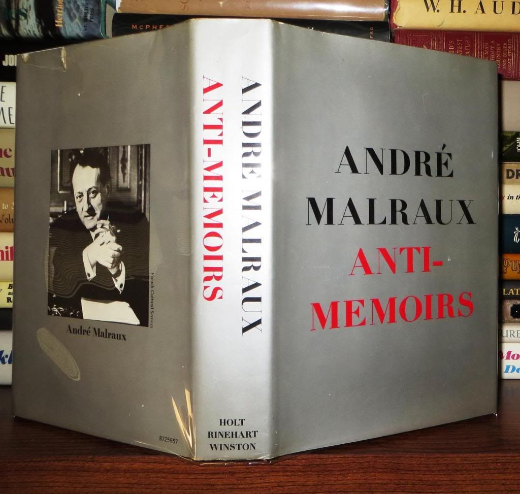 ANTI-MEMOIRS by Malraux, Andre | Hardcover | 1968 | Holt, Rinehart