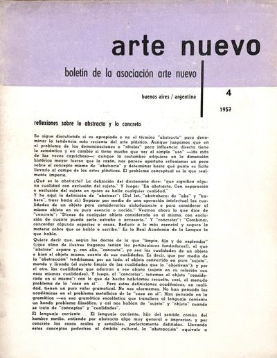 Arte Nuevo, Boletin de la Asociación Arte Nuevo, Issue 4