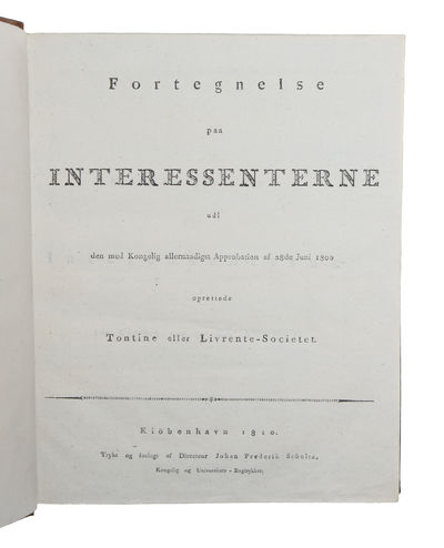 Fortegnelse paa Interessenterne udi den med…