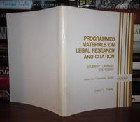 STUDENT LIBRARY EXERCISES TO ACCOMPANY PROGRAMMED MATERIALS ON LEGAL RESEARCH AND CITATION