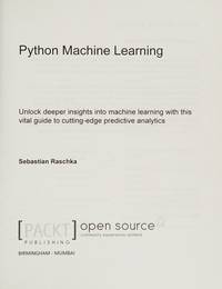 Python Machine Learning, 1st Edition