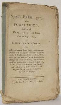 Synda-räkningen, eller förklaring, ingifven till…