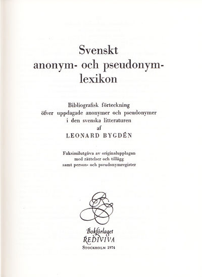 Svenskt anonym- och pseudonymlexikon.…