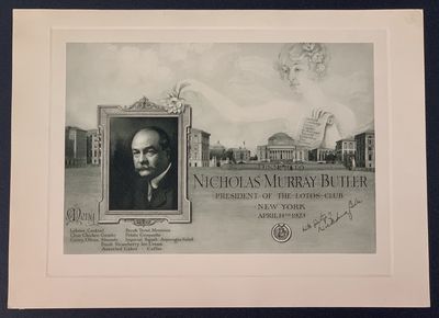 DINNER GIVEN To NICHOLAS MURRAY BUTLER. President of The Lotos Club