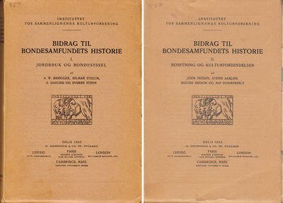 BIDRAG TIL BONDESAMFUNDETS HISTORIE. Bind I.…