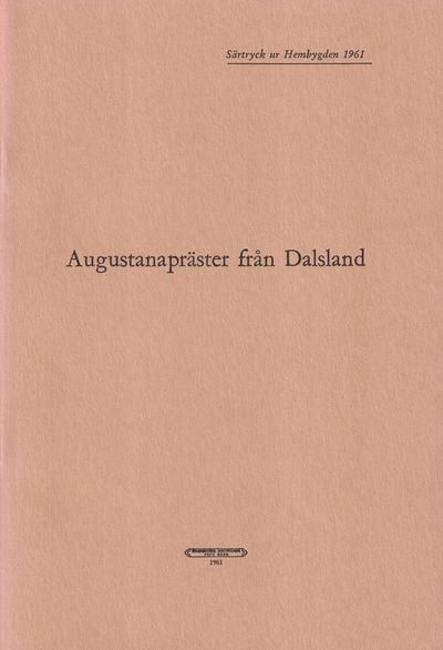 Augustanapräster från Dalsland.