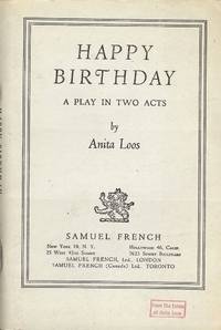 image of HAPPY BIRTHDAY: A PLAY IN TWO ACTS