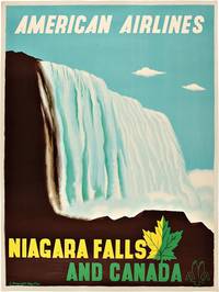 [Vintage Poster:] AMERICAN AIRLINES  NIAGARA FALLS AND CANADA by Kauffer, Edward McKnight - 1954