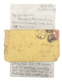 Autograph Letter, signed to his Dear Cousins in Paradox, N.Y. Hill identifies himself as in Company K. of 91st U. S. Colored Troops and gives his current address as Fort Pike, New Orleans. Postmarked Washington on May 6, '64 on small stamped envelope