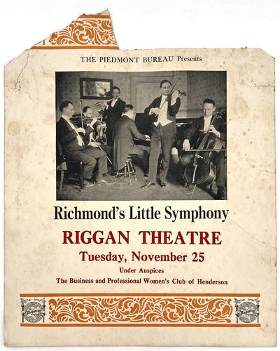 Poster - Richmond's Little Symphony - Lyceum Concert Festival - Piedmont Circuit, Chautauqua Artists