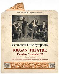 Poster - Richmond's Little Symphony - Lyceum Concert Festival - Piedmont Circuit, Chautauqua Artists