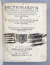 Dictionarivm Trilingve Tripartitvm Ad...; (photo 2)