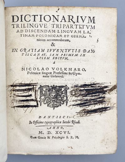 Dictionarivm Trilingve Tripartitvm Ad...; (photo 2)