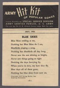 Army Hit Kit of Popular Songs. July, 1943