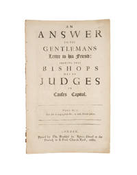 An Answer to the Gentleman's Letter to his Friend: Shewing that..