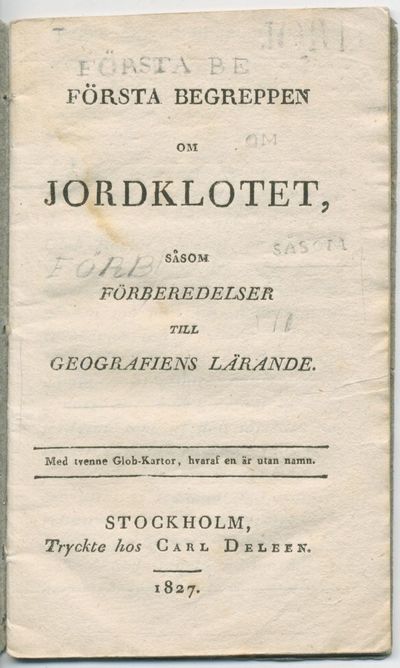 Första begreppen om jordklotet, såsom…