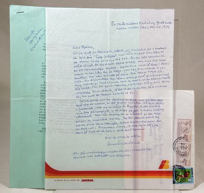 Originalt håndskrevet brev.