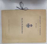 image of University of Toronto, The Provincial University of Ontario, 1827-1927. The First One Hundred Years