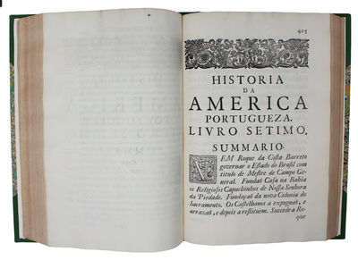 Historia da America portugueza, desde o anno de mil e quinhentos do seu descobrimento, atá o de mil e setecentos e vinte e quatro. - [THE FIRST GENERAL HISTORY OF BRAZIL] (photo 4)