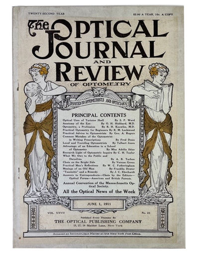The Optical Journal and Review of Optometry, Vol. XXVII, No. 23 (June 1, 1911)