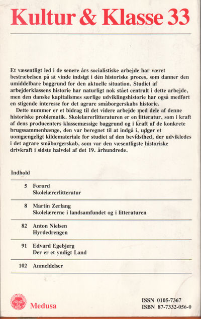 Kultur og klasse 33. Skolelærerlitteratur