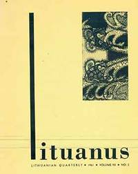 Lituanus: Lithuanian Quarterly, 1961. Vol. VII, No. 2. by K. (ed.); The Lithuanian Student Association (Brooklyn) Cerkeliunas - Paperback - from Alan Wofsy Fine Arts (SKU: 18-4600)