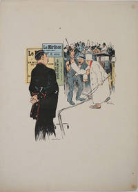 image of "Le Mirliton". A gendarme, hansom cab driver & worker. Parisian journal advertisement, color poster