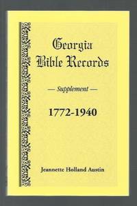 Georgia Bible Records, Supplement, 1772-1940
