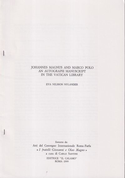 Johannes Magnus and Marco Polo. An autograph…