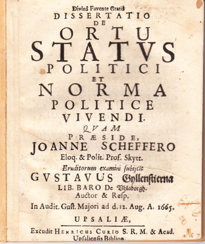 Dissertatio de ortu status politici et norma…