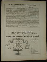 1853 Four 1/2 Page Advertisements for Medicine, Burning Oils, Clothiers,  Steam & Gas Pipes