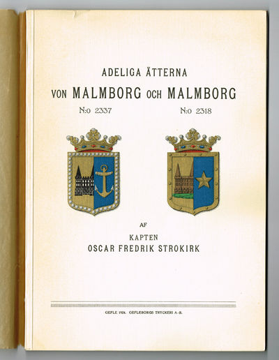 Adeliga ätterna von Malmborg n:o 2337 och…