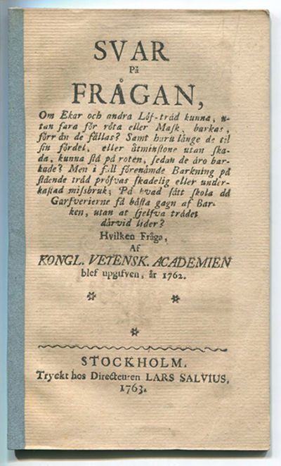 Svar på frågan, om ekar och andra löf-träd kunna,…