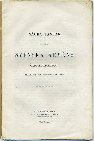 Några tankar angående svenska arméns…