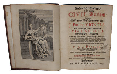 Ausführliche Anleitung zu der ganzen Civil Baukunst, worinnen nebst denen fünff Ordnungen von J. Bar. de Vignola, wie auch dessen und des berühmten Mich. Angelo, vornehmsten Gebäuden, alles was in der Baukunst, dem Bauzeuge, der Ausstheilung und der V... (photo 2)
