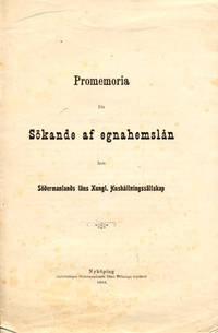 Promemoria för sökande af egnahemslån hos…