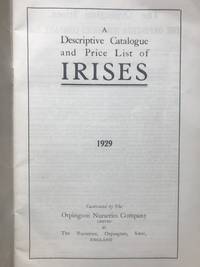 image of Company A Descriptive Catalogue and Price List of Irises 1929