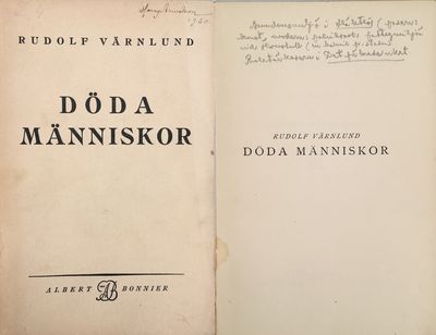 Döda människor. Noveller. [Utg. av] Albert…