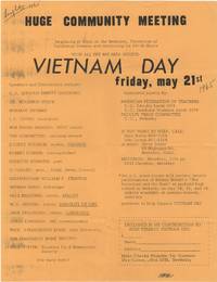 Huge Community Meeting . . . Vietnam Day; Friday, May 21st by Jerry et al) (Rubin - 1965 - from Locus Solus Rare Books (SKU: 204401)