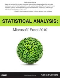 Statistical Analysis: Microsoft Excel 2010