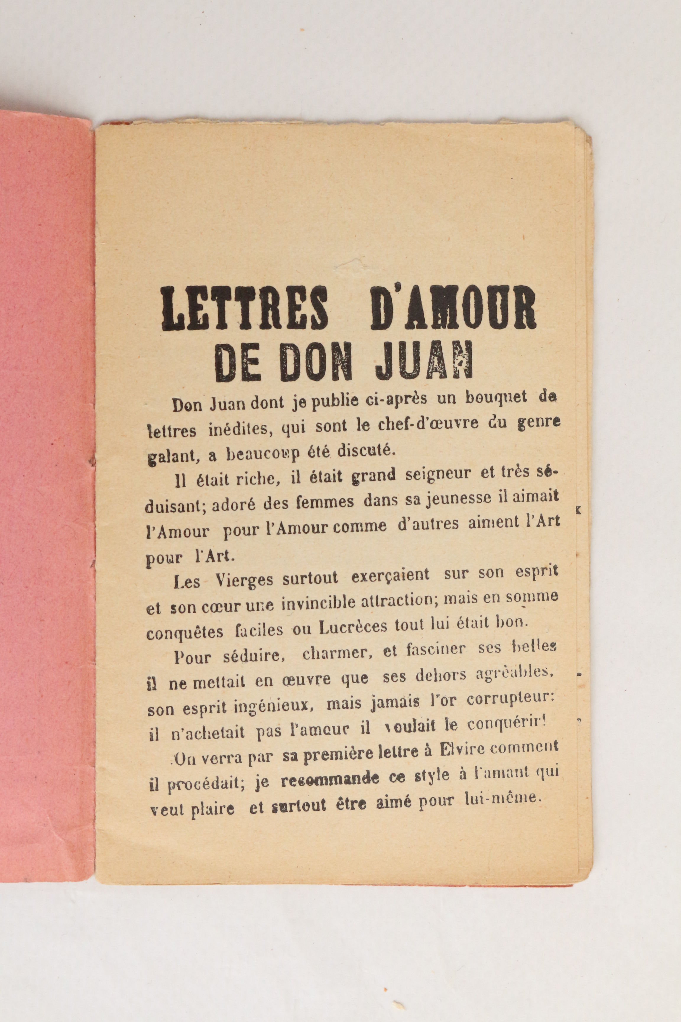 Lettres D Amour De Don Juan L Amant De Mille Vierges By Anonyme First Edition 1900 From Rare Books Le Feu Follet Edition Originale Com Sku