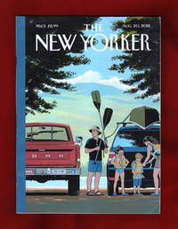 image of The New Yorker - August 20, 2018. R. Kikuo Johnson Cover, "Safe Travels". British Immigrant Leaves Trump's America; Putin's Greatest Obsession; Virgin Galactic Space Tourism; BlacKkKlansman; West Coast Rap; Charles DeGaulle's Legacy; Rethinking Wagner